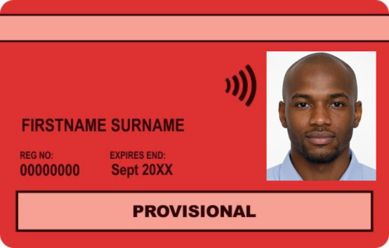Red Provisional Card