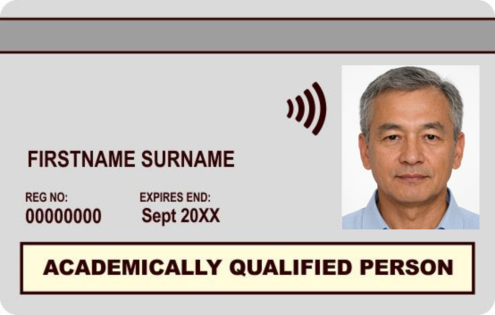 White Academically Qualified Card